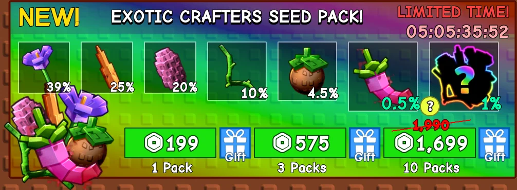 Grow a Garden Exotic Crafters Seed Pack seedpacks image